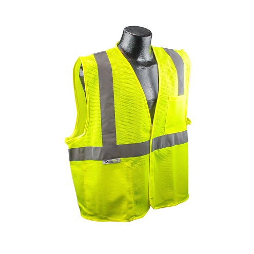 Vest, Class 2 ANSI certified, Hi-Vis lime green mesh, 2